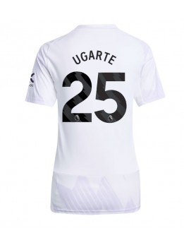 Manchester United Manuel Ugarte #25 Replika Borta Kläder Dam 2025-26 Kortärmad